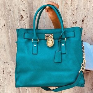 Michael Kors Turquoise Large Tote
